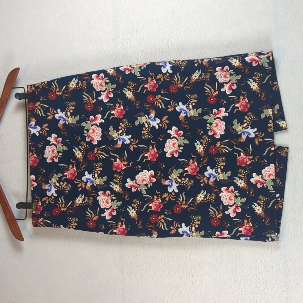 Philosophy Royal Blue Floral Formal Pencil Midi Skirt‎ 6